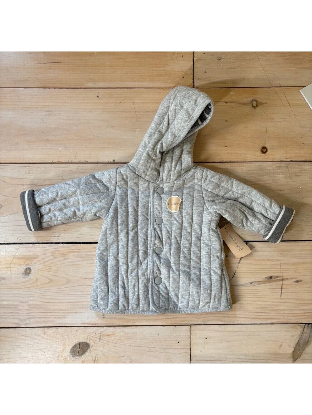 First Impressions NWT Baby Reversible Gray Quilted Jacket Size 12 Months